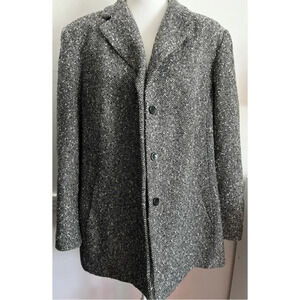 Talbots • Vintage Black Grey Tweed Blazer 16W